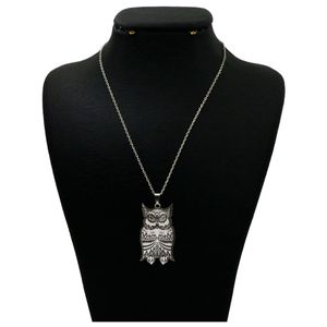 گردنبند نقره زنانه دلی جم طرح جغد کد d 474